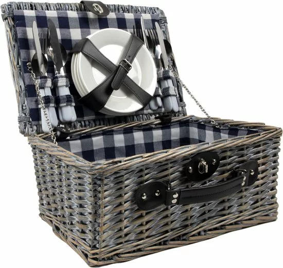Coupon π₯° Svenska Living - Picknickmand - 21delig - 4 Personen - Blauwe Ruit - 40cmx28cmx18cm π 4 Coupon π₯° Svenska Living - Picknickmand - 21delig - 4 Personen - Blauwe Ruit - 40cmx28cmx18cm π - Afbeelding 4