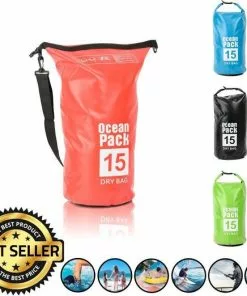 Aanbiedingen 🤩 Merkloos Decopatent® Waterdichte Tas - Dry Bag - 15L - Ocean Pack - Dry Sack - Survival Outdoor Rugzak - Drybags - Boottas - Zeiltas - Rood ✨