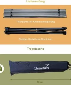 Kopen 😍 Skandika Ruka S Kleine Campingtafel – Camping Tafel - Aluminium Campingtafel, Opvouwbaar, Zeer Licht, Eenvoudig Te Monteren, Stabiele Standaard - Opvouwtafel Voor Kamperen, Tenten Wandelen, Reizen, Thuis, Tuin – Tot Max. 20 Kg. - Grijs ⌛ -Kamperen-outdoor Verkoopwinkel 550x523 7