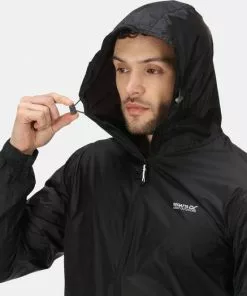 Goedkoop ❤️ Regatta Pack It III Jas - Heren - Zwart 🥰 -Kamperen-outdoor Verkoopwinkel 550x524 3