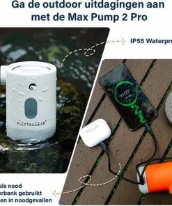 Promo ⌛ Flextail Gear Max Pump 2 Pro Luchtbedpomp - 4 In 1 - Luchtpomp, Lantaarn, Vacuümpomp, Noodpowerbank - Oranje 🤩 -Kamperen-outdoor Verkoopwinkel 550x525 12
