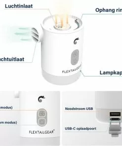 Promo ⌛ Flextail Gear Max Pump 2 Pro Luchtbedpomp - 4 In 1 - Luchtpomp, Lantaarn, Vacuümpomp, Noodpowerbank - Oranje 🤩 -Kamperen-outdoor Verkoopwinkel 550x527 11