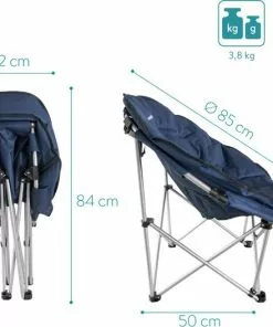 Groothandel 🌟 Navaris Klapstoel Met Draagtas - Campingstoel - Draagbare Stoel Voor Kamperen, Festivals En Vissen - Strandstoel - Inklapbaar - Donkerblauw 🌟 -Kamperen-outdoor Verkoopwinkel 550x527 2
