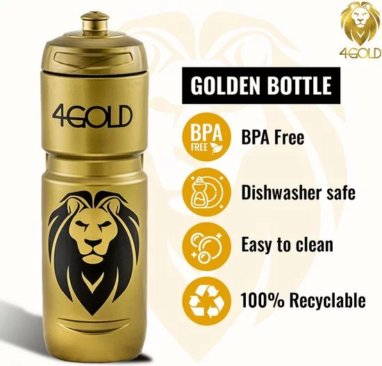 Aanbiedingen π₯ 4Gold Bidon/Bottle, Lekvrije Sport Waterfles, BPA-vrij, Sport Accessoires, Goud, 800ml π 3 Aanbiedingen π₯ 4Gold Bidon/Bottle, Lekvrije Sport Waterfles, BPA-vrij, Sport Accessoires, Goud, 800ml π - Afbeelding 3