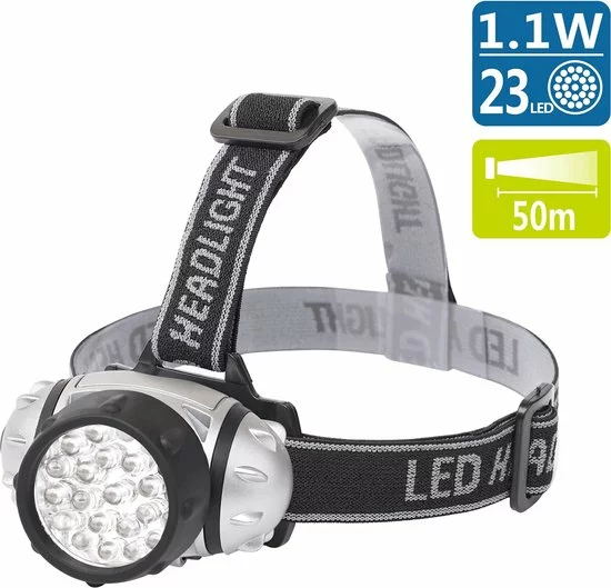 Gloednieuw π₯° BES LED LED Hoofdlamp - Aigi Slico - Waterdicht - 50 Meter - Kantelbaar - 23 LED's - 1.1W - Zilver | Vervangt 9W π 2 Gloednieuw π₯° BES LED LED Hoofdlamp - Aigi Slico - Waterdicht - 50 Meter - Kantelbaar - 23 LED's - 1.1W - Zilver | Vervangt 9W π - Afbeelding 2