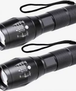 Goedkoopste ๐ LED Tactical Flashlight, BINWO Super Bright High Lumen XML T6 LED Flashlights Portable Outdoor Water Resistant Torch Light Zoomable Flashlight With 5 Light Modes, 2 Pack ๐