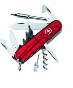 Promo 🌟 Victorinox CyberTool 29 Functies Transparant Rood 🤩