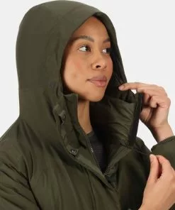 Nieuw 🤩 Regatta, 👩 Womens Yewbank II Waterdichte Dames Winterjas, Khakigroen, Maat 38 🌟 -Kamperen-outdoor Verkoopwinkel 550x537 2