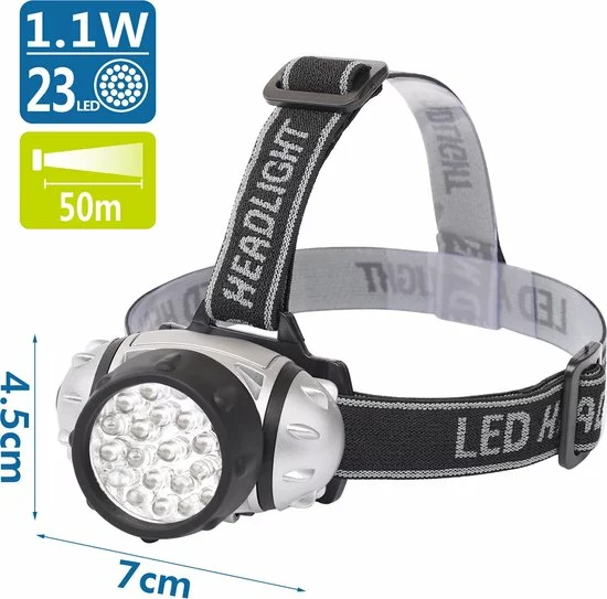 Gloednieuw π₯° BES LED LED Hoofdlamp - Aigi Slico - Waterdicht - 50 Meter - Kantelbaar - 23 LED's - 1.1W - Zilver | Vervangt 9W π 11 Gloednieuw π₯° BES LED LED Hoofdlamp - Aigi Slico - Waterdicht - 50 Meter - Kantelbaar - 23 LED's - 1.1W - Zilver | Vervangt 9W π - Afbeelding 11