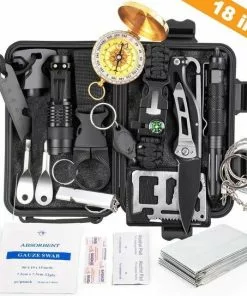 Beste Verkoop π₯° IBright Survival Kit 18 Delig - Inclusief Multitool En Zakmes - Camping - Outdoor - Survivalset β¨