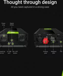 Korting 😉 GREEN CELL Omvormer 24V Naar 230V Zuivere Sinusgolf 2000W. 👍 -Kamperen-outdoor Verkoopwinkel 550x543 6