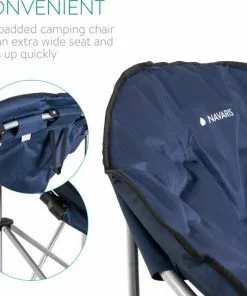 Groothandel 🌟 Navaris Klapstoel Met Draagtas - Campingstoel - Draagbare Stoel Voor Kamperen, Festivals En Vissen - Strandstoel - Inklapbaar - Donkerblauw 🌟 -Kamperen-outdoor Verkoopwinkel 550x544 3