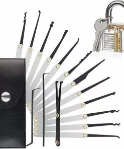 Goedkoop β LOCK. Lock Premium Lockpick Set – 15-delig – Inclusief Transparant Slot – Lockpicken Voor Beginners En Professionals β