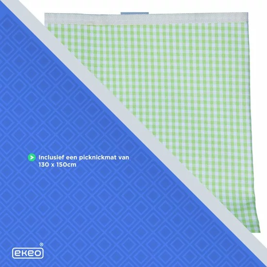 Flash-uitverkoop π EKEO Picknickmand 28-delig - Incl. Servies En Bestek - Picknickset Voor 4 Personen - Rieten Mand - PU-leer - Groen π 6 Flash-uitverkoop π EKEO Picknickmand 28-delig - Incl. Servies En Bestek - Picknickset Voor 4 Personen - Rieten Mand - PU-leer - Groen π - Afbeelding 6