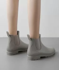 Flash-uitverkoop 🌟 Geweo Regenlaarzen - Wellington Chelsea Laarzen - Kerstmis - Kerstfeest - ❄ Christmas Gift - Middelhoge Schoen - Kort 🥾 Boots - Waterdichte - Dames - Grijs - Maat 36 🤩 -Kamperen-outdoor Verkoopwinkel 550x550 18