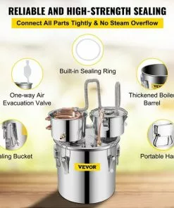 Beste deal π Vevor™ Vevor® Destilleerapparaat - Destileerketel - Fermentatie Set - Distilleerketel Voor Alcohol - 12 Liter - RVS π 9 Beste deal π Vevor™ Vevor® Destilleerapparaat - Destileerketel - Fermentatie Set - Distilleerketel Voor Alcohol - 12 Liter - RVS π -Kamperen-outdoor Verkoopwinkel 550x550 185