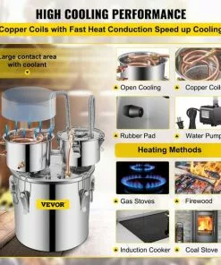 Beste deal π Vevor™ Vevor® Destilleerapparaat - Destileerketel - Fermentatie Set - Distilleerketel Voor Alcohol - 12 Liter - RVS π 11 Beste deal π Vevor™ Vevor® Destilleerapparaat - Destileerketel - Fermentatie Set - Distilleerketel Voor Alcohol - 12 Liter - RVS π -Kamperen-outdoor Verkoopwinkel 550x550 186