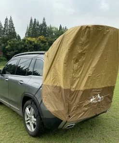 Flash-uitverkoop 👍 Temz® Auto Tent - Bustent - Kofferbak Tent - Autotent - Kleptent - Bus Tent - Tent Voor Auto - Campertent - Voortent Caravan - Camper Tent - Tent - Tent Kofferbak - Bruin ⌛ -Kamperen-outdoor Verkoopwinkel 550x550 209