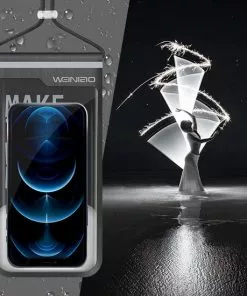 Nieuw 🎉 Merkloos IPX8 Waterdichte Telefoonhoesjes - Zwart - Waterdicht Zakje - Telefoon - Waterdicht Hoesje - Onderwater - Universeel - Geschikt Voor Alle Smartphones Tot 7.5 Inch 😉