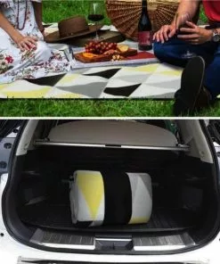 Gloednieuw 🎁 Sens Design XXL Waterdicht Picknickkleed – 200x200 Cm – Buitenkleed Geel 😍 -Kamperen-outdoor Verkoopwinkel 550x550 228