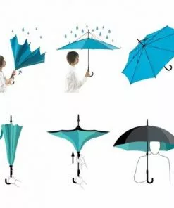 Nieuw 🤩 Merkloos SmartPlu 12288-A - Grote Storm Paraplu - Zwart - Omkeerbaar - Ergonomisch - Microfiber - 105cm ✔️ -Kamperen-outdoor Verkoopwinkel 550x550 285