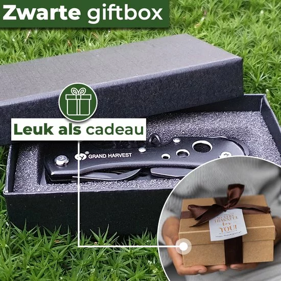 Goedkoop β Survival Zakmes - Multitool - 15 Functies - Zwart - In Giftbox - By Grand Harvest π 3 Goedkoop β Survival Zakmes - Multitool - 15 Functies - Zwart - In Giftbox - By Grand Harvest π - Afbeelding 3