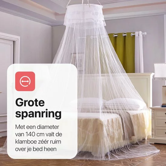 Coupon π― Tavaro XL Klamboe - Muggennet Geschikt Voor 2 Persoons Bed - Voor Op Reis Of Thuis - Wit π 4 Coupon π― Tavaro XL Klamboe - Muggennet Geschikt Voor 2 Persoons Bed - Voor Op Reis Of Thuis - Wit π - Afbeelding 4