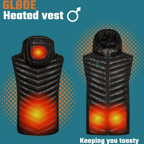 Goedkoop ⌛ Gløde GLØDE Elektrische Verwarmde Kleding Bodywarmer Heren Vest Met Accu ⭐ 1 Goedkoop ⌛ Gløde GLØDE Elektrische Verwarmde Kleding Bodywarmer Heren Vest Met Accu ⭐