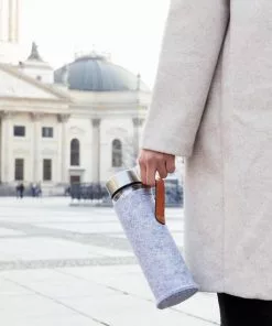 Korting 🧨 Navaris Glazen Theefles Met Filter - 500 Ml - Waterfles Van Glas - Dubbelwandige Drinkfles - Fles Met Dop, Thee Infuser En Hoes - Indian Sun ❤️ -Kamperen-outdoor Verkoopwinkel 550x550 37