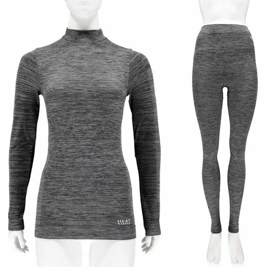 Groothandel π Merkloos Thermo Onderkleding Set Voor Dames Zwart Melange - Maat L - π Shirt Lange Mouw En Broek - Wintersport Kleding - Thermokleding π 1 Groothandel π Merkloos Thermo Onderkleding Set Voor Dames Zwart Melange - Maat L - π Shirt Lange Mouw En Broek - Wintersport Kleding - Thermokleding π
