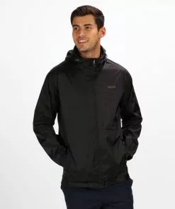 Goedkoop ❤️ Regatta Pack It III Jas - Heren - Zwart 🥰 -Kamperen-outdoor Verkoopwinkel 550x550 398