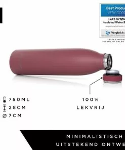 Coupon 👏 LARS NYSØM Roestvrijstalen Drinkfles 'Ren' 750ml Berry ❤️ -Kamperen-outdoor Verkoopwinkel 550x550 427