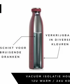 Coupon 👏 LARS NYSØM Roestvrijstalen Drinkfles 'Ren' 750ml Berry ❤️ -Kamperen-outdoor Verkoopwinkel 550x550 429