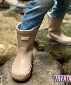 Goedkoopste 😀 LilPataz Rainboot - Regenlaars Kinderen - Jongens Meisjes - Beige Sand - Kinder Regenlaarzen - Maat 23 ✨ -Kamperen-outdoor Verkoopwinkel 550x550 50