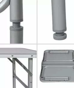 Uitgang 🥰 Tectake - Campingtafel - 75 X 55 Cm - Grijs 🛒 -Kamperen-outdoor Verkoopwinkel 550x550 56