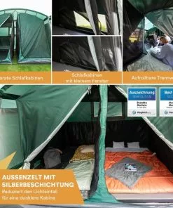 Goedkoop 😍 Skandika Montana 8 Tent – Tenten – Campingtent – Voor 8 Personen – Tunneltent – 200 Cm Stahoogte – 2-4 Slaapcabines - Muggengaas – Familietent – 4 Ingangen – 700 X 310 X 200 Cm (LxBxH) - 5000 Mm Waterkolom – Outdoor, Camping – Kamperen – Donkergroen 👍 -Kamperen-outdoor Verkoopwinkel 550x550 64