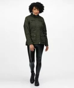 Nieuw 💯 De Regatta Linette Jas - Jas - Dames - Waterdicht - GeÃ¯soleerd - Donkergroen 👍 -Kamperen-outdoor Verkoopwinkel 550x550 651