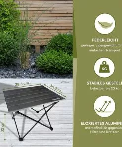 Kopen 😍 Skandika Ruka S Kleine Campingtafel – Camping Tafel - Aluminium Campingtafel, Opvouwbaar, Zeer Licht, Eenvoudig Te Monteren, Stabiele Standaard - Opvouwtafel Voor Kamperen, Tenten Wandelen, Reizen, Thuis, Tuin – Tot Max. 20 Kg. - Grijs ⌛ -Kamperen-outdoor Verkoopwinkel 550x550 669