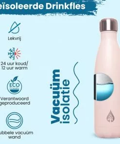 Coupon 🤩 Waterfles Met Rietje Tuit Drinkfles Theefles Volwassenen Drinktuit Sportfles 500ml Duurzaam Cadeau - VANN Thermosfles - Beige 🔥 -Kamperen-outdoor Verkoopwinkel 550x550 677