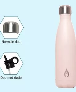 Coupon 🤩 Waterfles Met Rietje Tuit Drinkfles Theefles Volwassenen Drinktuit Sportfles 500ml Duurzaam Cadeau - VANN Thermosfles - Beige 🔥 -Kamperen-outdoor Verkoopwinkel 550x550 678