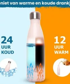 Coupon 🤩 Waterfles Met Rietje Tuit Drinkfles Theefles Volwassenen Drinktuit Sportfles 500ml Duurzaam Cadeau - VANN Thermosfles - Beige 🔥 -Kamperen-outdoor Verkoopwinkel 550x550 680