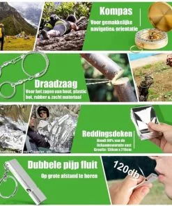 Beste Verkoop 🥰 IBright Survival Kit 18 Delig - Inclusief Multitool En Zakmes - Camping - Outdoor - Survivalset ✨ -Kamperen-outdoor Verkoopwinkel 550x550 739