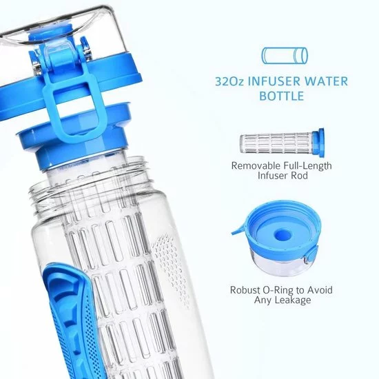 Top 10 β¨ BottlesUp Waterfles Met Fruit Infuser – Drinkfles Met Fruit Filter – Plastic Water Drink Fles – Sportfles – 100% BPA Vrij – Blauw - 900ML - Onbreekbaar π 6 Top 10 β¨ BottlesUp Waterfles Met Fruit Infuser – Drinkfles Met Fruit Filter – Plastic Water Drink Fles – Sportfles – 100% BPA Vrij – Blauw - 900ML - Onbreekbaar π - Afbeelding 6