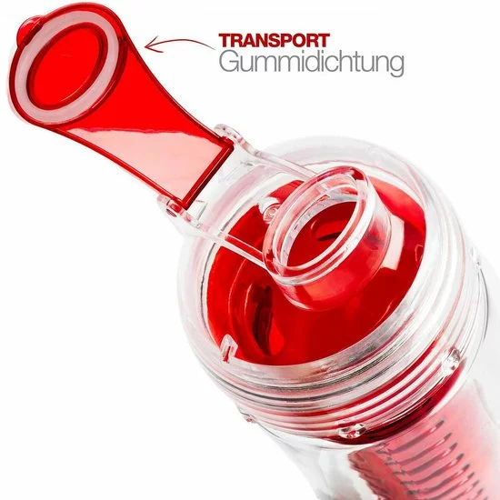 Aanbiedingen π #DoYourFitness - Fruitwater Fles - »FruitBottle« - Fruit Infuser Voor Fruitpunches / Groente Spritzers - 800ml - Rood π 4 Aanbiedingen π #DoYourFitness - Fruitwater Fles - »FruitBottle« - Fruit Infuser Voor Fruitpunches / Groente Spritzers - 800ml - Rood π - Afbeelding 4