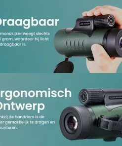 Kopen 🧨 L.O.B. GOODS Luxe Monokijker Groen 12x50 - Monoculair Verrekijker - Vogelkijker - Spotting Scope - Telefoonhouder - Opberghoes - Handriem - Compact & Licht 🔥 -Kamperen-outdoor Verkoopwinkel 550x550 781