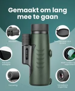 Kopen 🧨 L.O.B. GOODS Luxe Monokijker Groen 12x50 - Monoculair Verrekijker - Vogelkijker - Spotting Scope - Telefoonhouder - Opberghoes - Handriem - Compact & Licht 🔥 -Kamperen-outdoor Verkoopwinkel 550x550 783