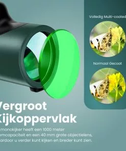 Kopen 🧨 L.O.B. GOODS Luxe Monokijker Groen 12x50 - Monoculair Verrekijker - Vogelkijker - Spotting Scope - Telefoonhouder - Opberghoes - Handriem - Compact & Licht 🔥 -Kamperen-outdoor Verkoopwinkel 550x550 784