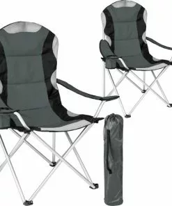 Beste recensies van 🌟 Tectake Stoelenset - 2 Stuks - Luxe Campingstoelen - Grijs- Zwart 👍