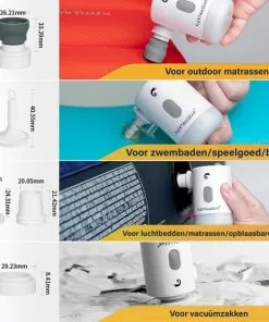 Promo ⌛ Flextail Gear Max Pump 2 Pro Luchtbedpomp - 4 In 1 - Luchtpomp, Lantaarn, Vacuümpomp, Noodpowerbank - Oranje 🤩 -Kamperen-outdoor Verkoopwinkel 550x554 4