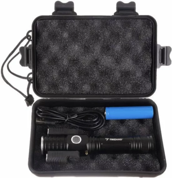 Nieuw π₯° Trizand Tactische Zaklamp - Oplaadbaar – Inclusief Batterij – 300 Lumen – Opbergkit – 4 Modes π 6 Nieuw π₯° Trizand Tactische Zaklamp - Oplaadbaar – Inclusief Batterij – 300 Lumen – Opbergkit – 4 Modes π - Afbeelding 6